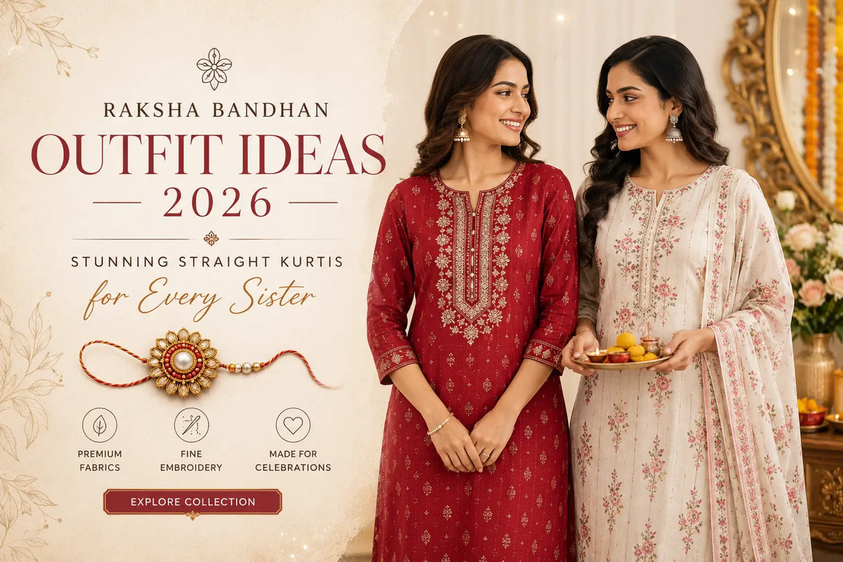 Raksha Bandhan Outfit Ideas 2026: Stunning Straight Kurtis for Every Sister