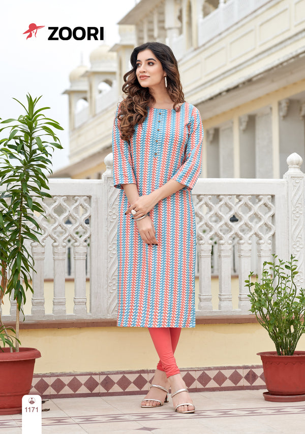 Rayon Print Kurti - 1171