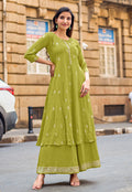 Women Ethnic Motifs Printed A-Line Kurta with Palazzos-TORAL 2