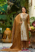 Golden Aura Embroidered Ethnic Kurta Set with Designer Dupatta-IV-1112