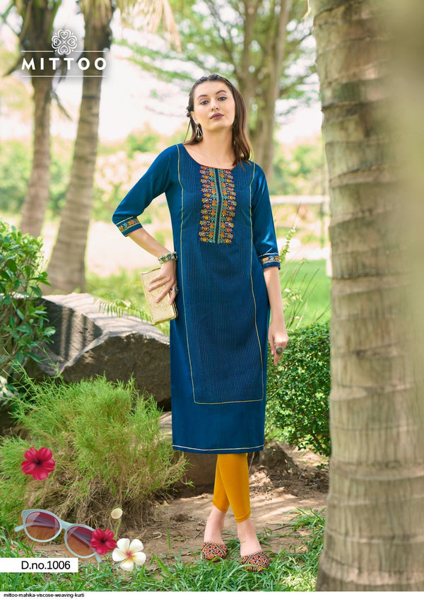 Women Viscose straight Printed Kurti