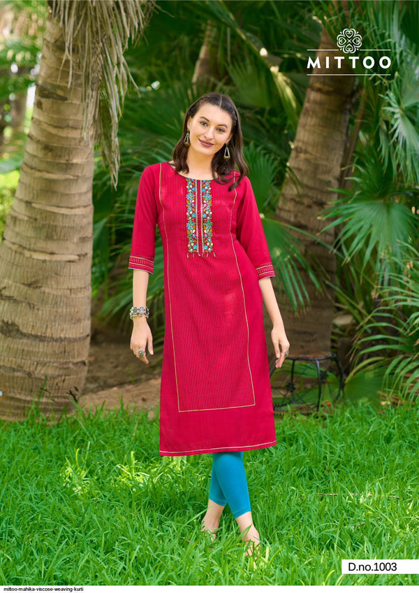 Women Viscose straight Printed Kurti