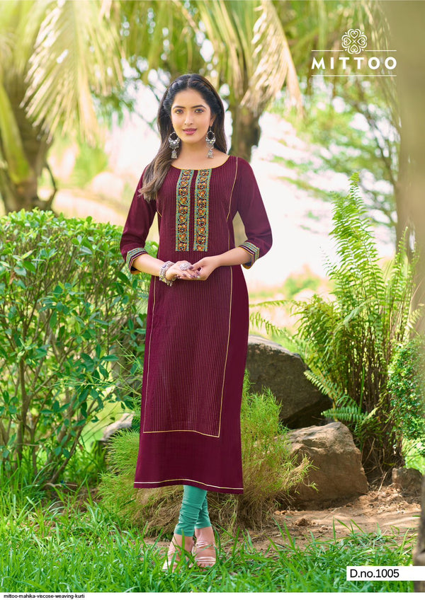 Women Viscose straight Printed Kurti