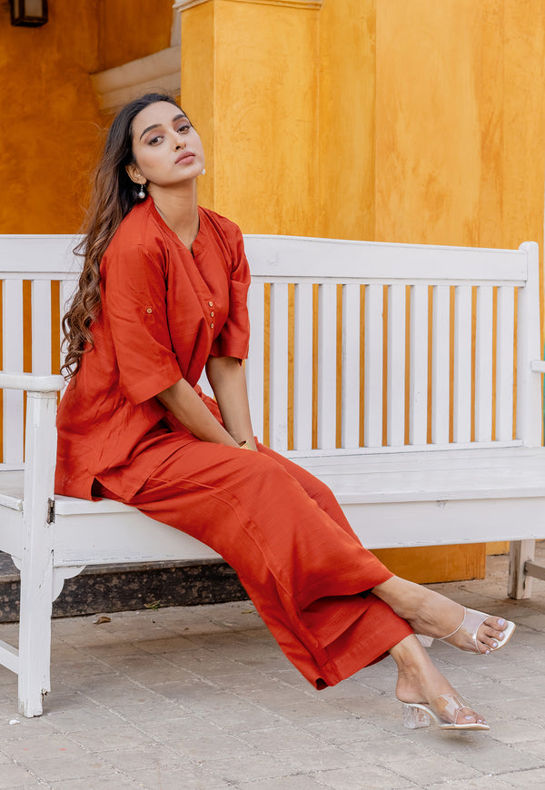 Women Rayon Fax Casual Style Co-Ord-OLIVIA