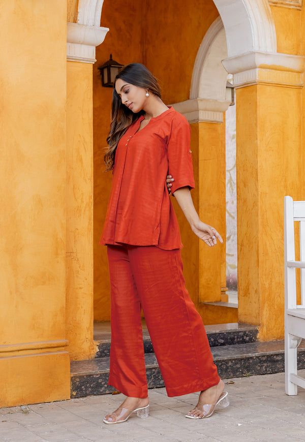 Women Rayon Fax Casual Style Co-Ord-OLIVIA