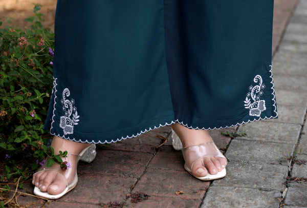 Embroidered Tunic With Trouser Co-Ords-HELISHA