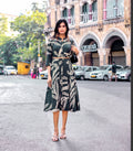 Women Embroidered Maxi Ethnic Dress-BELT-25