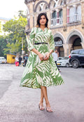 Women Embroidered Maxi Ethnic Dress-BELT-25