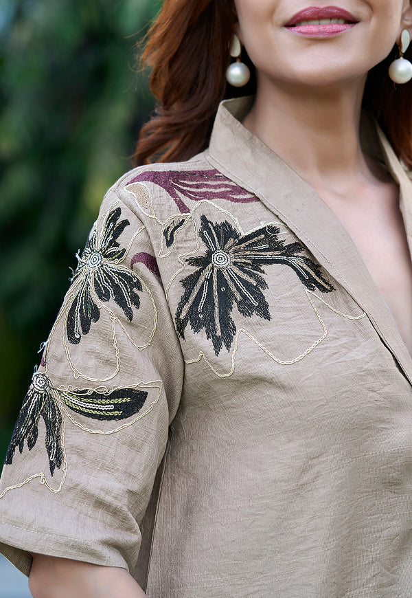 Women Viscos Creap Thred & Hand work Co-ords-DAIZY