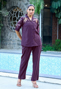 Women Viscos Creap Thred & Hand work Co-ords-DAIZY