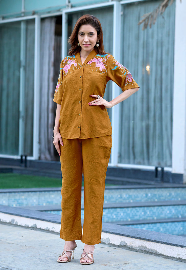 Women Viscos Creap Thred & Hand work Co-ords-DAIZY