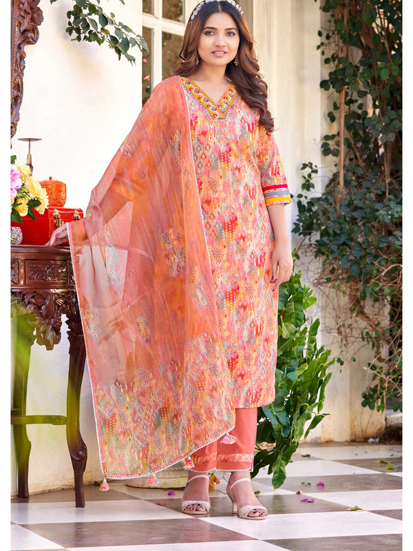 Floral Print Kurta set - MT 8158