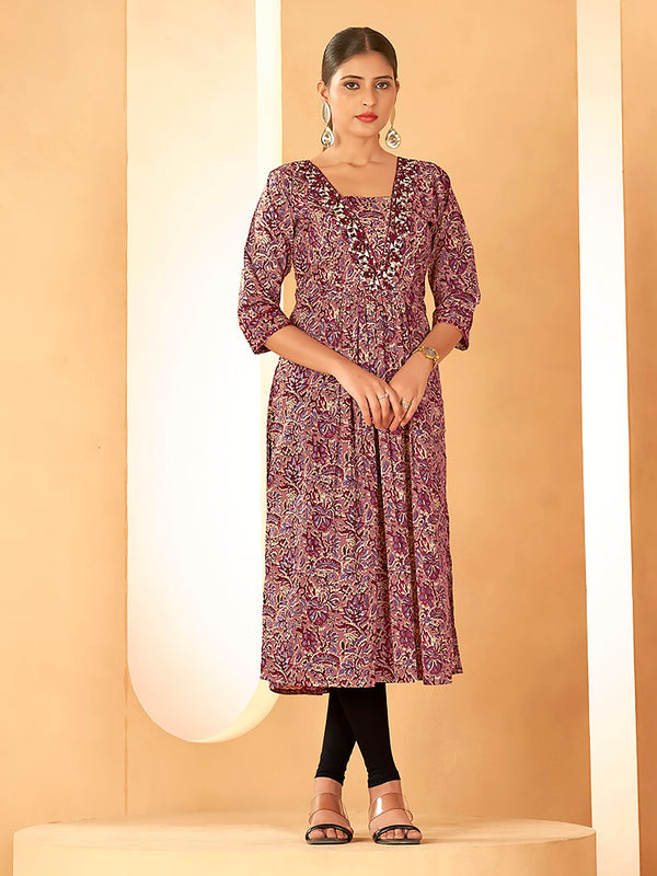 Rustic Elegance Maroon Kurti-MT-8128