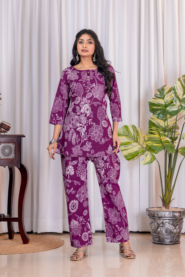 DESIGNER Cotton Women Co-Ord Set